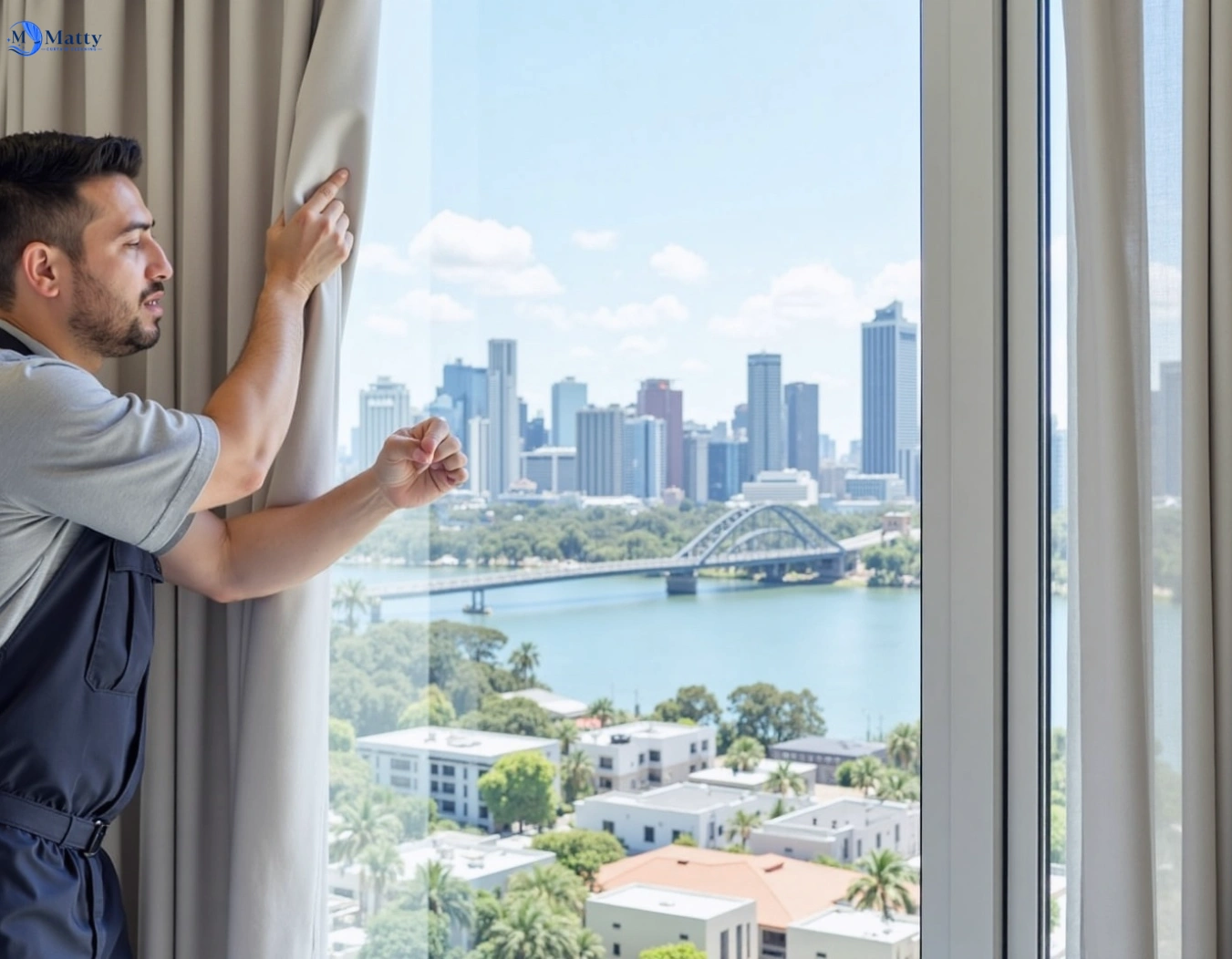 Professional curtain steam cleaning service smeaton-grange-nsw QLD by Matty Curtain Cleaning